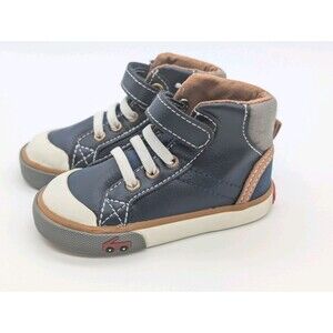 See Kai Run Dane Toddler  High Top Leather Shoes Navy Blue Size 5